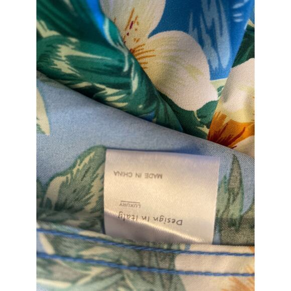 "Design in Italy" Hawaiian Casual  Beach Print, Short Sleeve Shirt, A33 - Picture 4 of 7